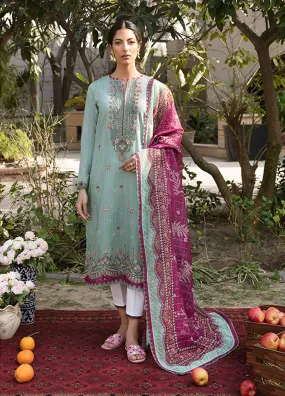 Afsanah By Seran Embroidered Lawn Unstitched 3 Piece Suit - 12