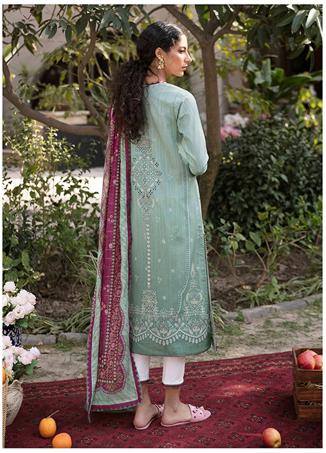 Afsanah By Seran Embroidered Lawn Unstitched 3 Piece Suit - 12