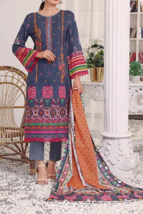 Aiza By VS Textile Embroidered Lawn Unstitched 3 Piece Suit - 05