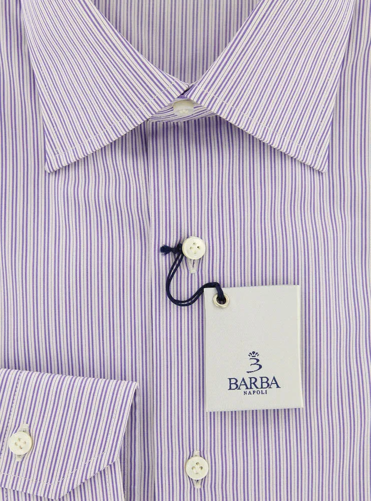 Barba Napoli Purple Shirt - Slim - 16 US / 41 EU