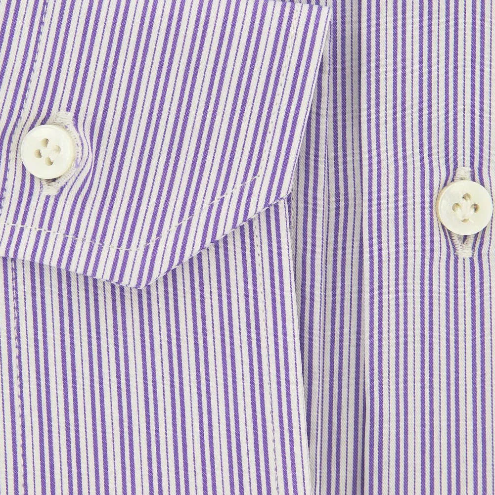 Barba Napoli Purple Shirt - Slim - 16 US / 41 EU