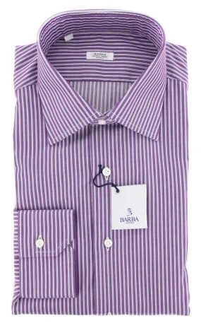 Barba Napoli Purple Shirt - Slim - 16.5 US / 42 EU