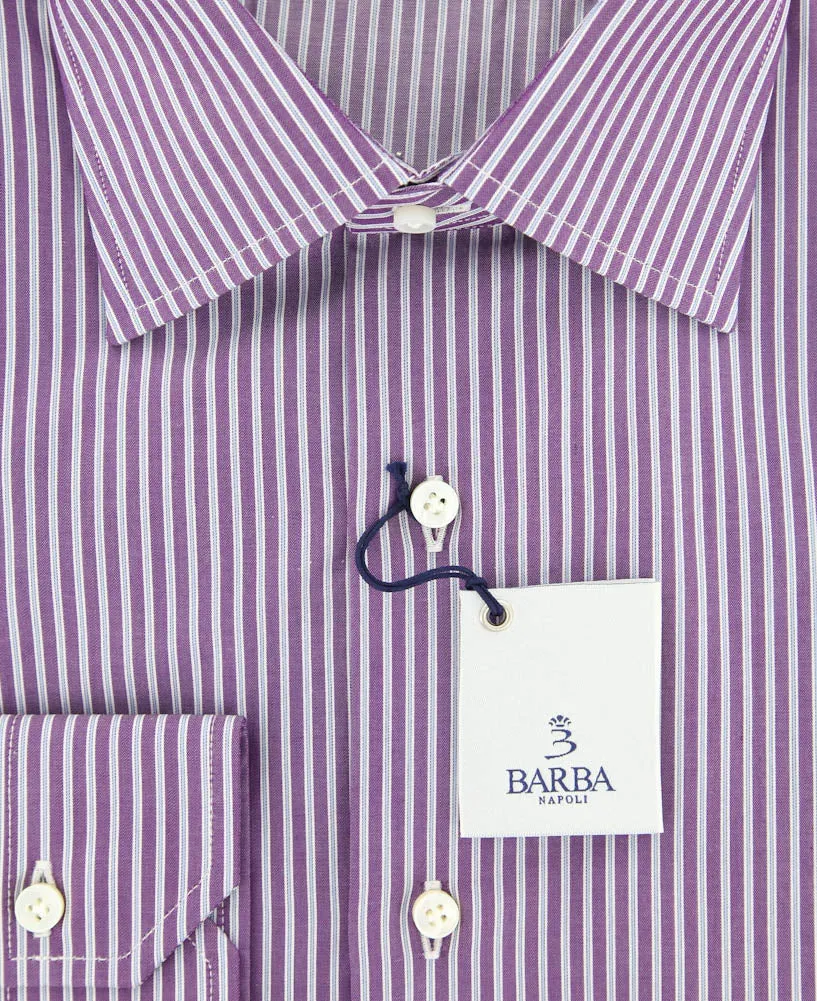 Barba Napoli Purple Shirt - Slim - 16.5 US / 42 EU