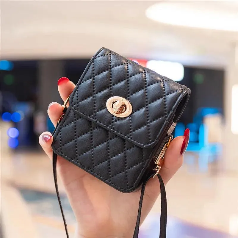 BCPC329 Cute Phone Case for Galaxy Z Flip 5, Z Flip 4, Z Flip 3, and OPPO Flip 5G - Fashion Mini Crossbody Bag