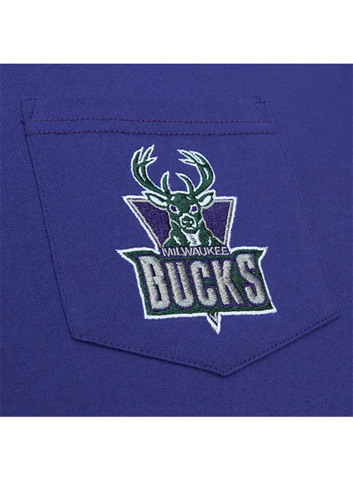 Big & Tall Mitchell & Ness HWC '93 Premium Pocket Purple Milwaukee Bucks T-Shirt