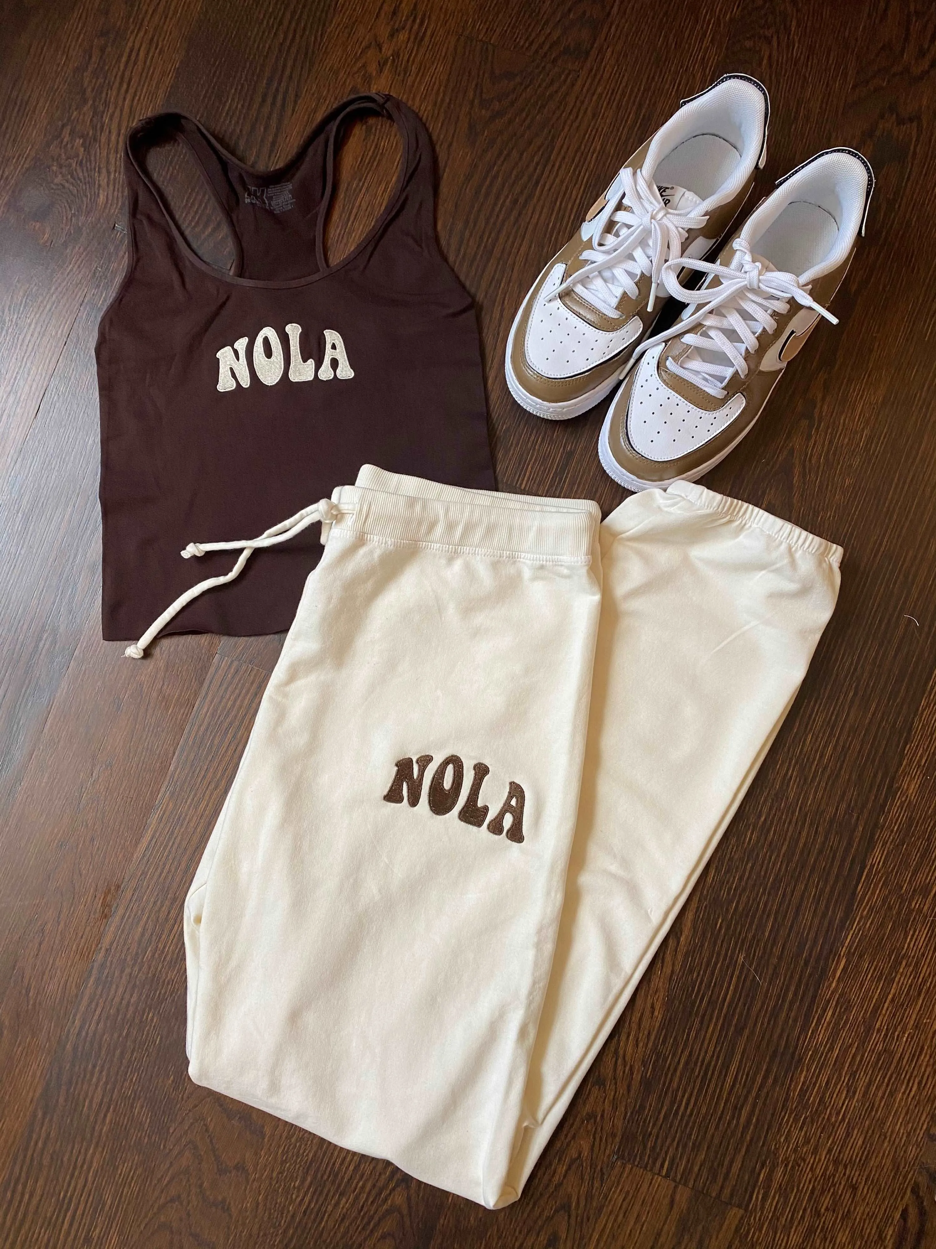 Brown Nola Embroidered Cami