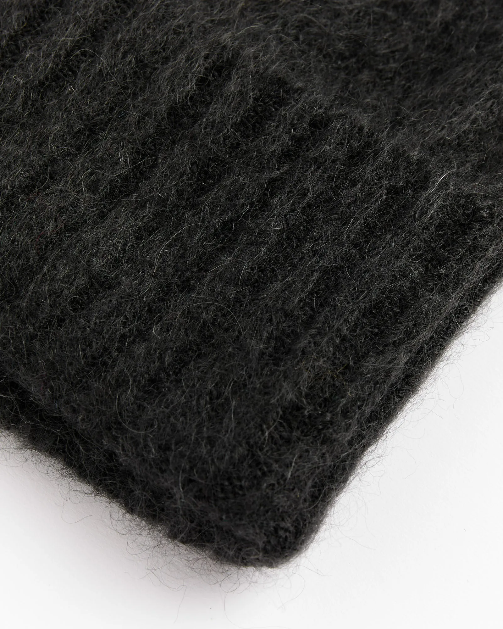 Brushed Mohair Knit Beanie