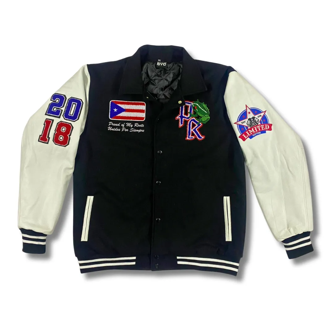 Bundle Puerto Rico (BLK)Varsity Jacket & HAT