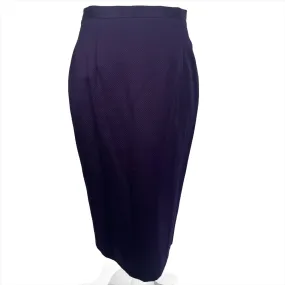 Christian Dior Royal Purple Quilted Straight Skirt L