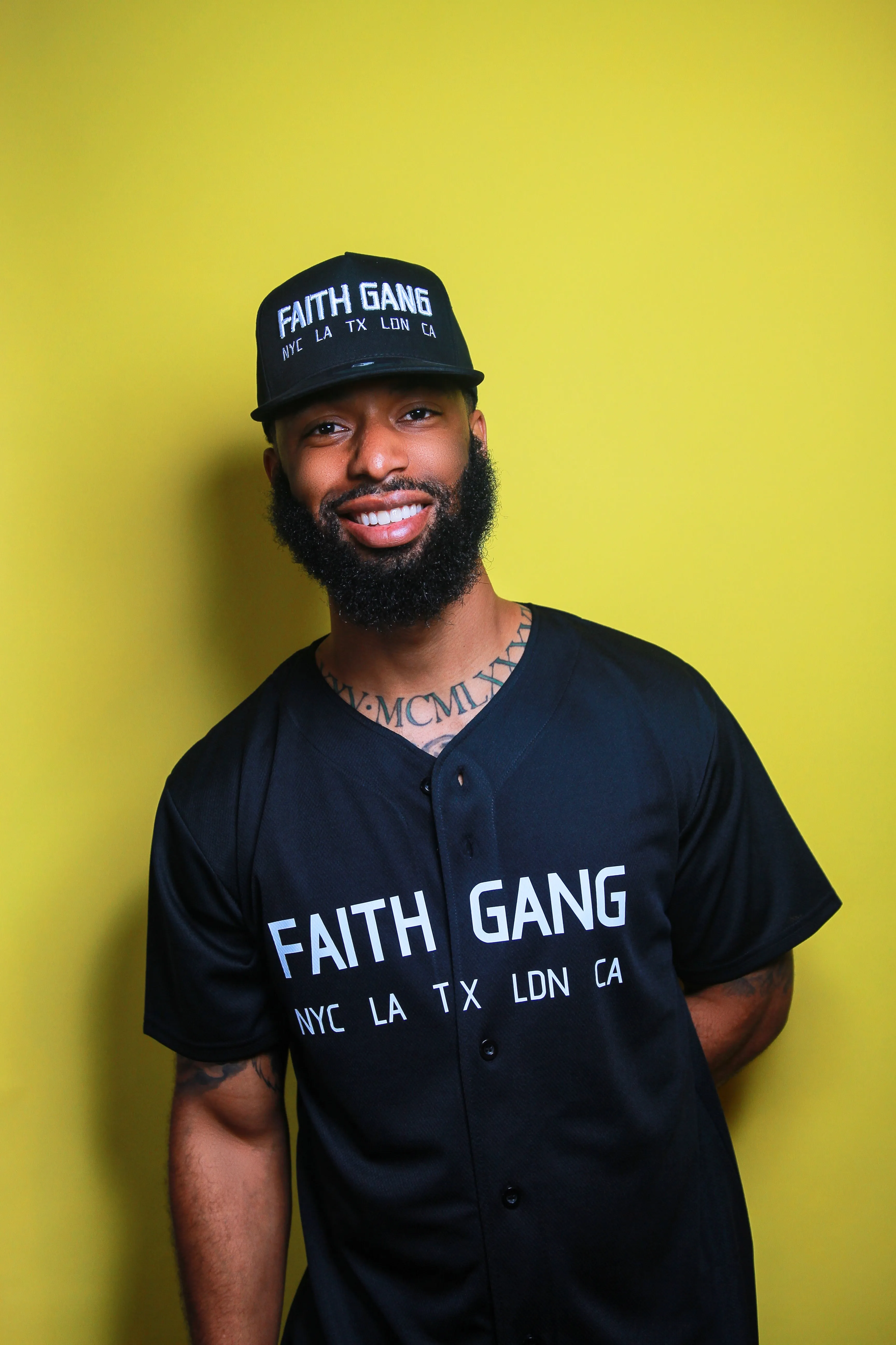 Faith Gang World Wide Men's Full-Button Mesh Jersey (multiple color option)