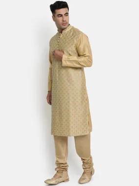 Gold Embroidered Kurta Set