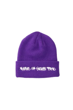 HANDSTYLE SIDE LOGO BEANIE PURPLE