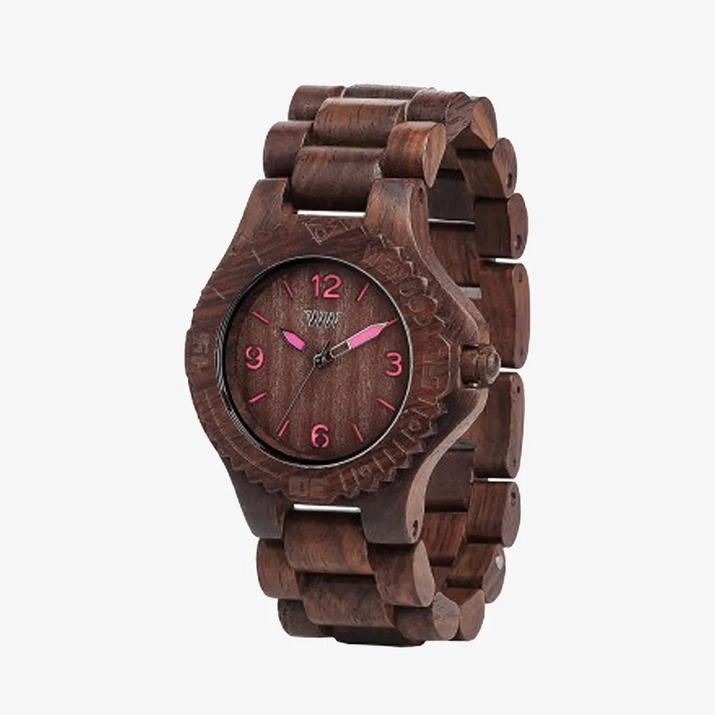 Kale Wood Watch - Choco Pink