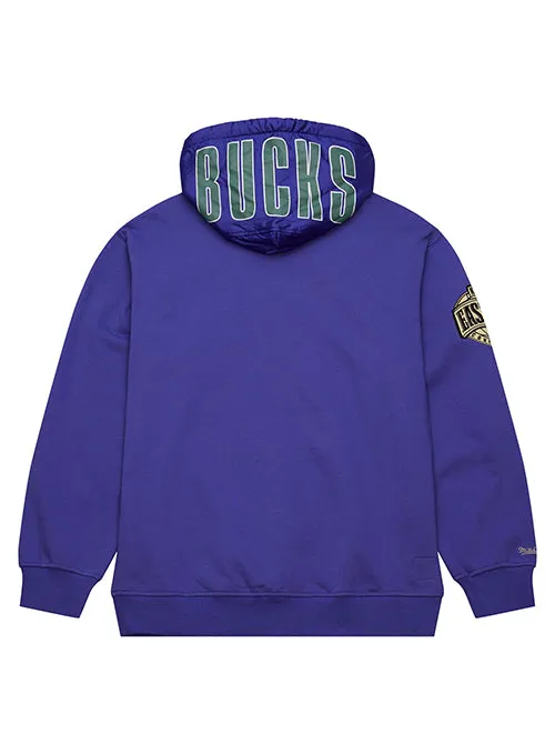 Mitchell & Ness HWC '93 Vintage Purple Milwaukee Bucks Hooded Sweatshirt