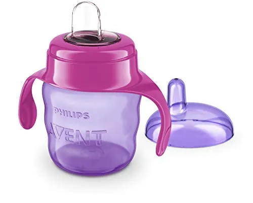 Philips Avent Silicone Rubber Classic Soft Spout Cup, (Pink/Purple) 200 ML 1 Piece