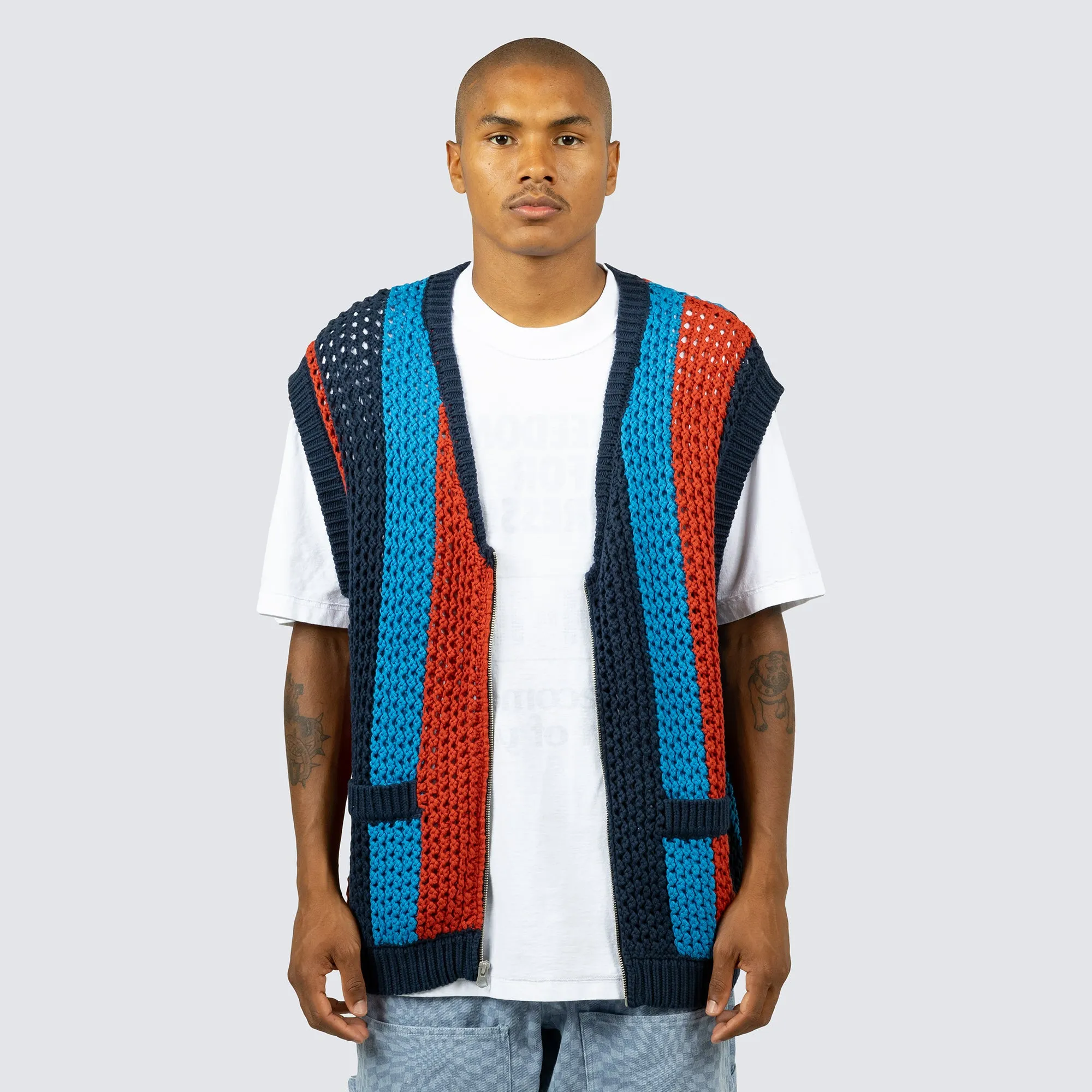 Pleasures Mens Hombre Cardigan Vest