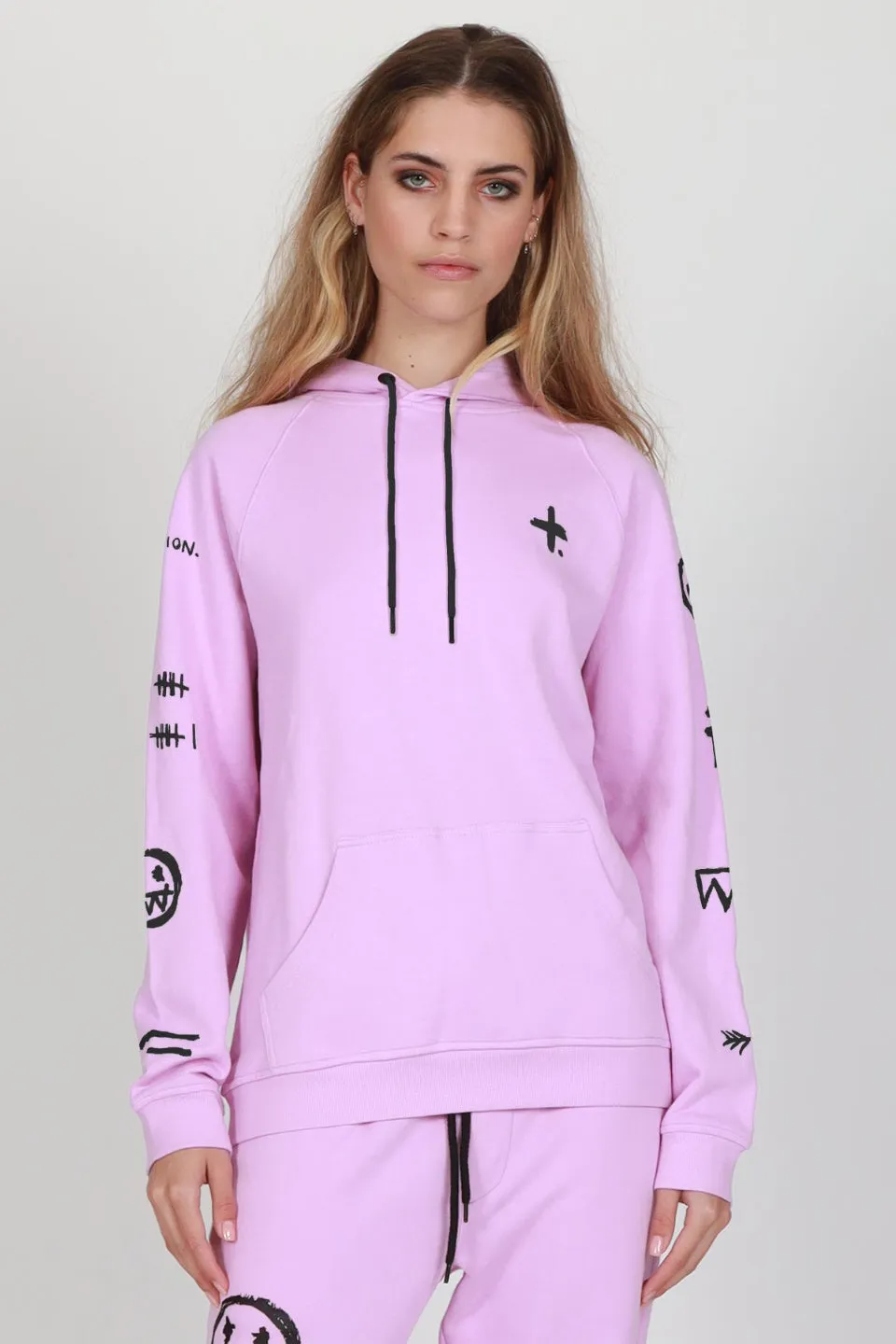 Present Black Script Lilac Hoodie