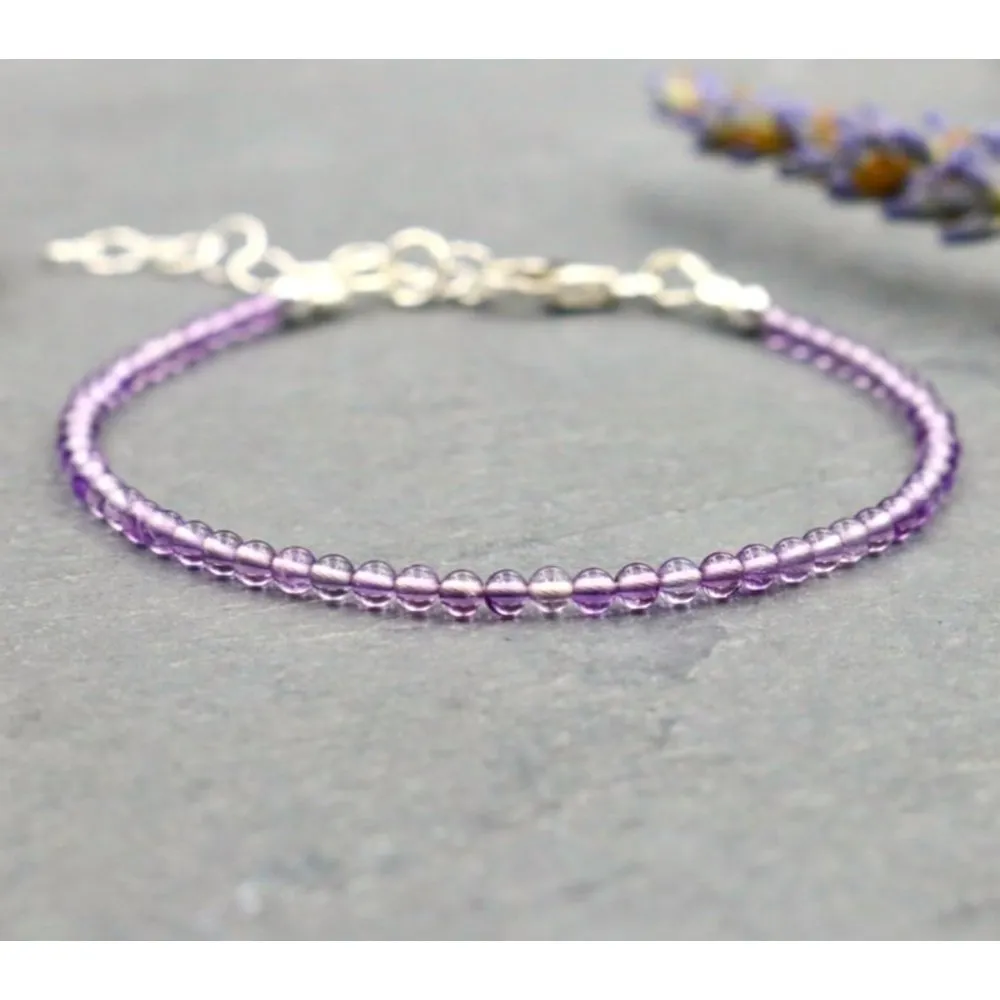 Silver Amethyst Bracelet