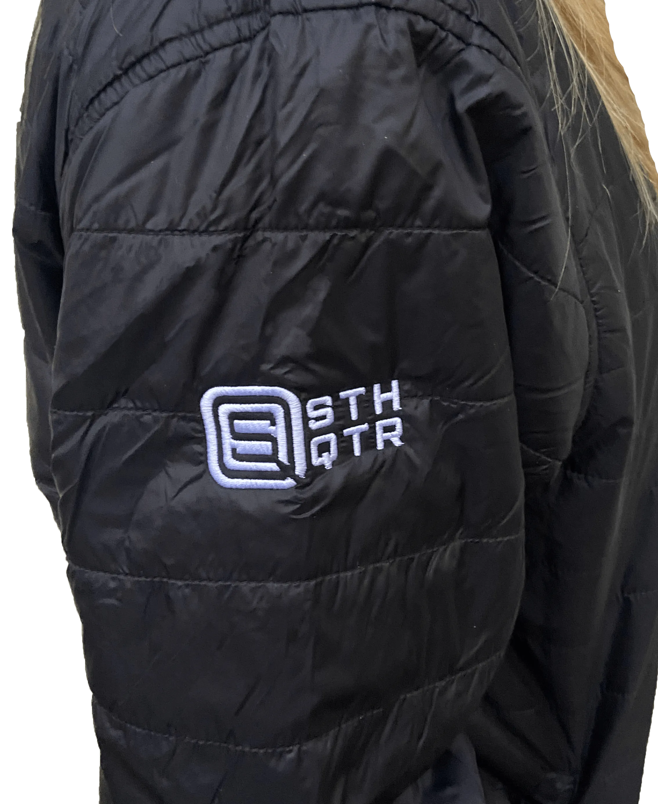 South Quarter Women's Black Puffy Zip Jacket