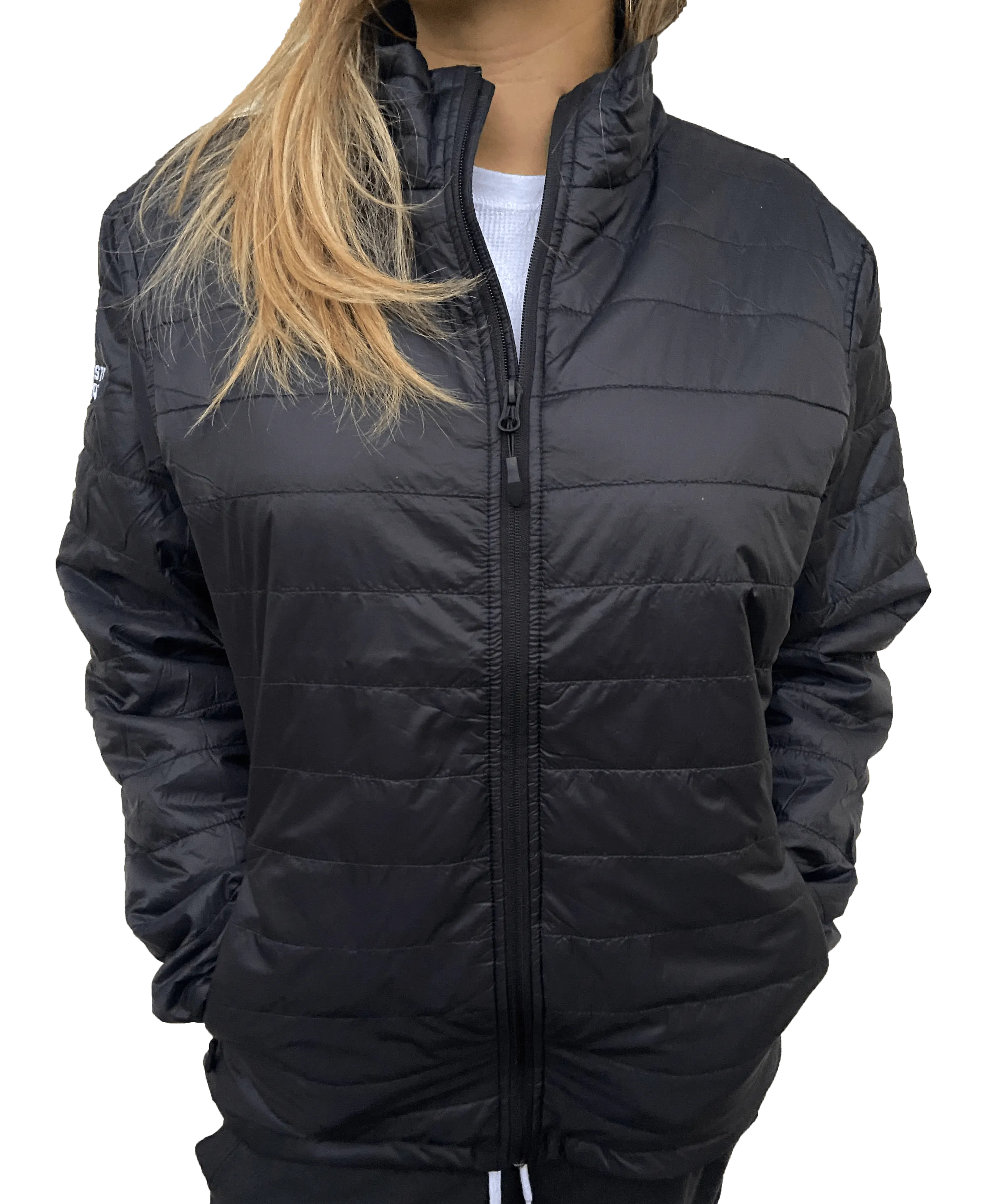 South Quarter Women's Black Puffy Zip Jacket