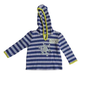 The Children's Place Purple Striped Hoodie Top (6 - 9 Months) | Brand New |