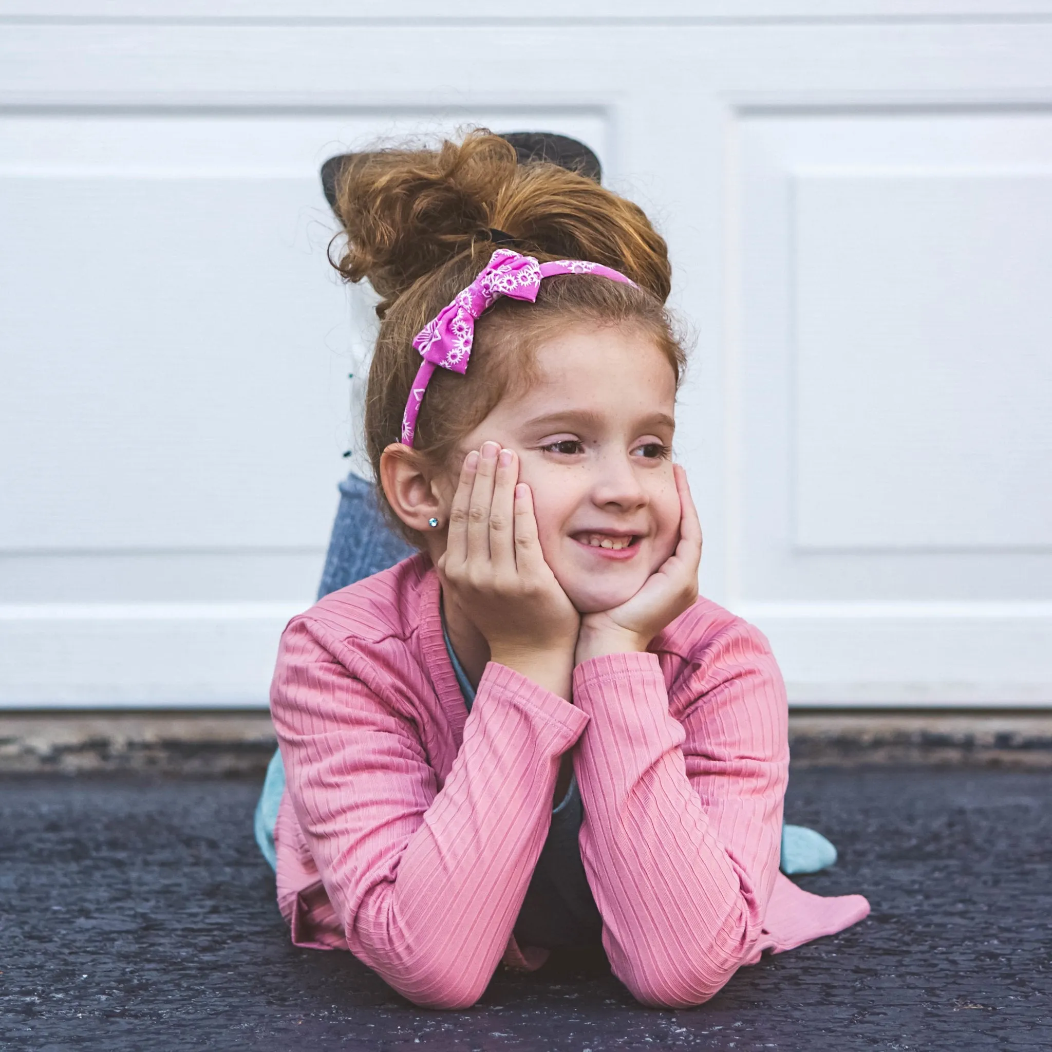 Thin Eyelet Lace Bow Headbands - 4 Pack