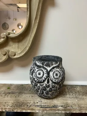 Vagabond Vintage - CEMENT OWL PLANTER