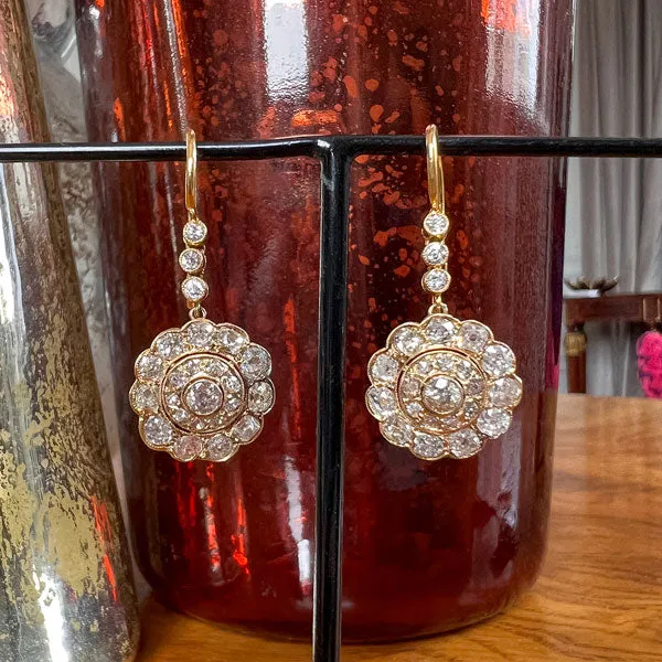 Vintage Diamond Drop Earrings