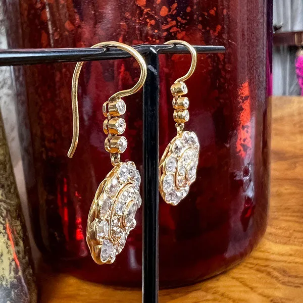 Vintage Diamond Drop Earrings